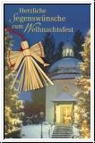 Faltkarte Weihnachten mit Stroh-Engel