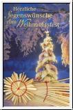 Faltkarte Weihnachten mit Stroh-Stern