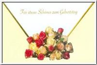 Faltkarte Geburtstag, Geldschein Rosen