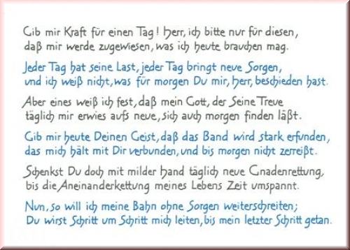 Gib mir Kraft fr einen Tag