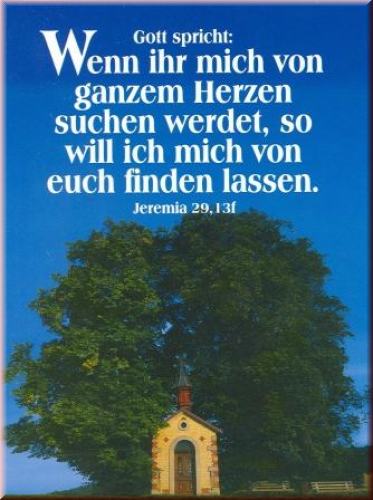 Wenn ihr mich von ganzem Herzen suchen werdet, ...