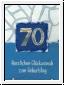 Faltkarte 70. Geburtstag (Handmade blau)