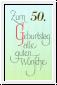 Faltkarte 50. Geburtstag (hellgrn)